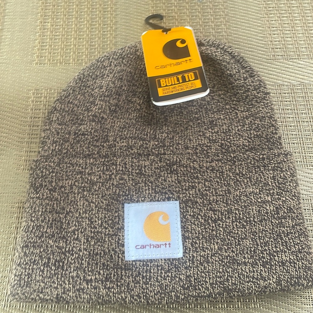 Carhartt A18 Men's Acrylic Hat Beanie - BROWN/SANDSTONE